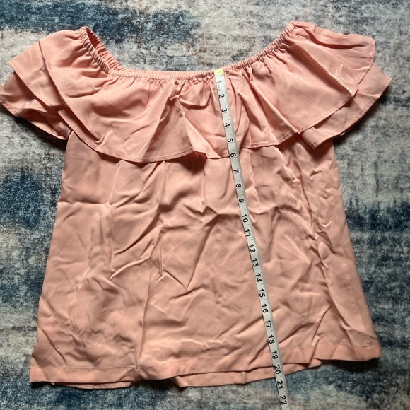 NWT Peach Off-Shoulder Ruffle Top - Picture 5 of 8